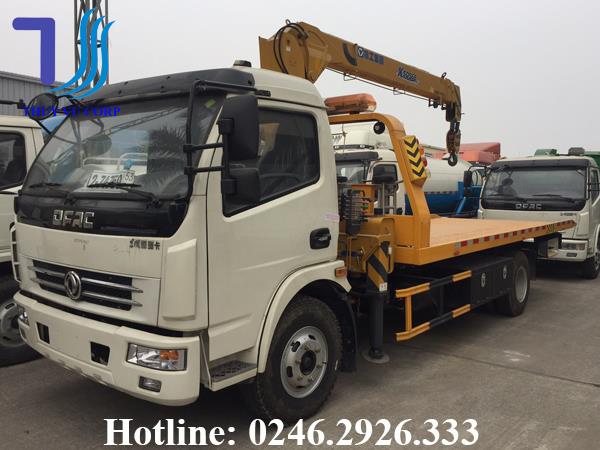 Xe cứu hộ giao thông sàn trượt Dongfeng cẩu thằng 3 tấn XCMG